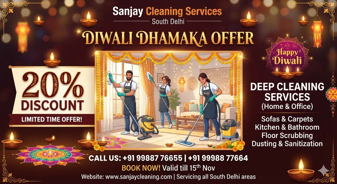 2026 Diwali Special Offer - Full Home Cleaning At Sanjay Cleaning Services South Delhi